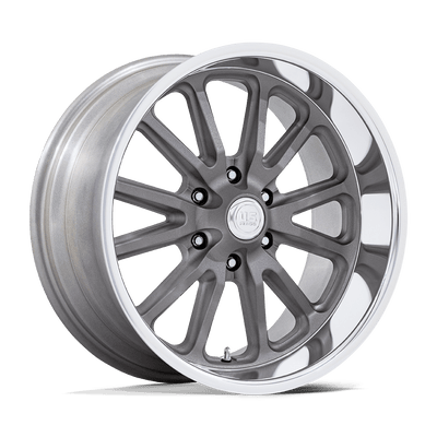 US MAG - UC145 RAMBLER 6 - Gunmetal - Matte Gunmetal with Diamond Cut Lip - 20" x 8", 1 Offset, 6x139.7 (Bolt pattern), 106.1mm HUB
