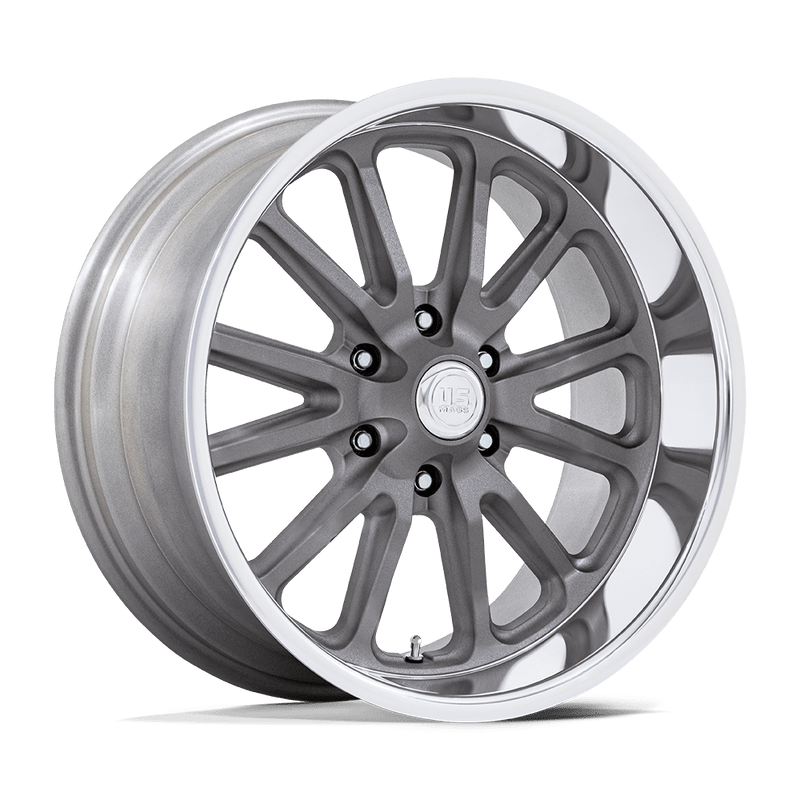 US MAG - UC145 RAMBLER 6 - Gunmetal - Matte Gunmetal with Diamond Cut Lip - 20" x 8", 1 Offset, 6x139.7 (Bolt pattern), 106.1mm HUB