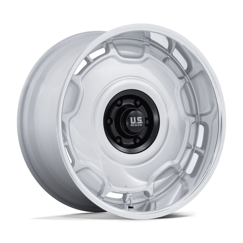 US MAG - ARLINGTON - Silver - Silver Matte Black Center with Diamond Cut Lip - 20" x 10", 6 Offset, 6x139.7 (Bolt pattern), 106.1mm HUB