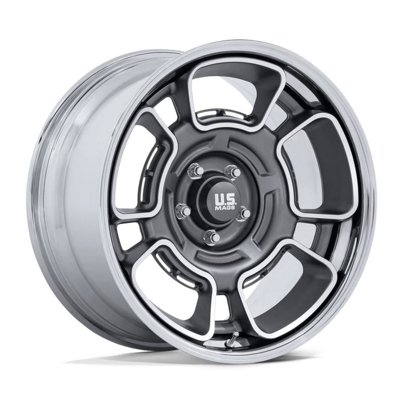 US MAG - UC147 FLAGSTAFF - Grey - Anthracite W/ Mach-Fc & Chr-Lp - 20" x 11", -6 Offset, 5x127 (Bolt pattern), 78.1mm HUB