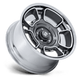 US MAG - UC147 FLAGSTAFF - Grey - Anthracite W/ Mach-Fc & Chr-Lp - 22" x 10.5", 0 Offset, 5x127 (Bolt pattern), 78.1mm HUB