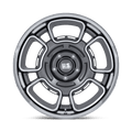 US MAG - UC147 FLAGSTAFF - Grey - Anthracite W/ Mach-Fc & Chr-Lp - 22" x 10.5", 0 Offset, 5x127 (Bolt pattern), 78.1mm HUB