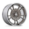 US MAG - UC147 FLAGSTAFF - Desert Sand - Pewter W/ Chrome Lip - 22" x 9", 15 Offset, 5x127 (Bolt pattern), 78.1mm HUB