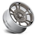 US MAG - UC147 FLAGSTAFF - Desert Sand - Pewter W/ Chrome Lip - 22" x 10.5", 12 Offset, 5x127 (Bolt pattern), 78.1mm HUB