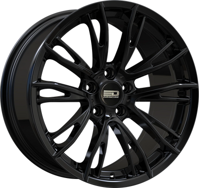 Euro Design - Venice - Black - Gloss Black - 18" x 8", 30 Offset, 5x112 (Bolt pattern), 66.7mm HUB