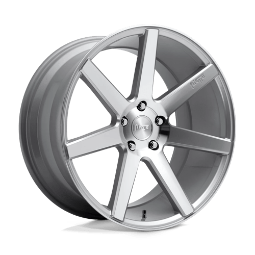 Niche - T108 LATIGO - Silver - Machined Gloss Silver - 22" x 9.5", 30 Offset, 5x120 (Bolt pattern), 72.56mm HUB