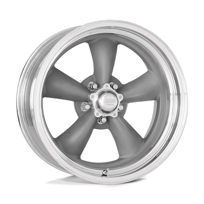 American Racing Vintage - VN205 CLASSIC TORQ THRUST II - Grey - Torq Thrust Gray W Polished Lp - 20" x 8", -11 Offset, 5x127 (Bolt pattern), 83.06mm HUB