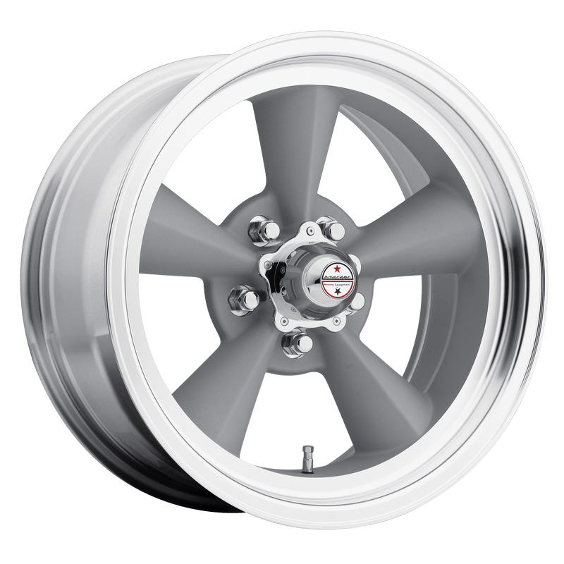 American Racing Vintage - VN309 TT O - Silver - Vintage Silver W/ Machined Lip - 15" x 8.5", -24 Offset, 5x139.7 (Bolt pattern), 87.10mm HUB