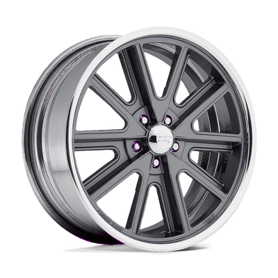 American Racing Vintage - VN407 COBRA - Grey - Two-Pc Mag Gray Polish Barrel - 17" x 10", 45 Offset, 5x120.65 (Bolt pattern), 76.50mm HUB