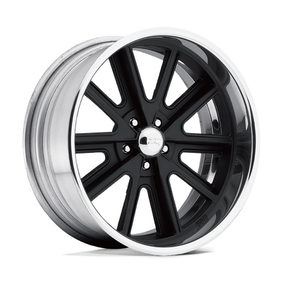 American Racing Vintage - VN407 COBRA - Black - 2-Pc Hot R Blk Cntr Pol Barrel - 20" x 10.5", 0 Offset, 5x127 (Bolt pattern), 72.60mm HUB