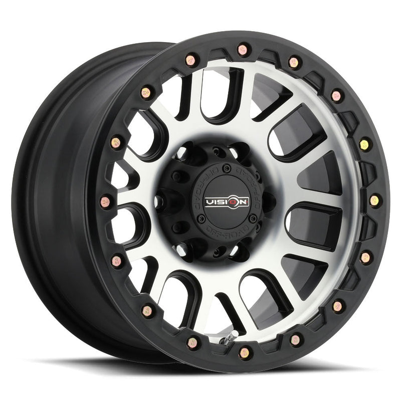 Vision Wheel Off-Road - 111 NEMESIS - Black - Matte Black Machined Face - 20" x 9", 0 Offset, 5x127 (Bolt pattern), 78.10mm HUB