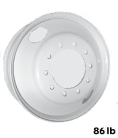 RTX Wheels - Steel Wheel - White - White - 24" x 8.25", 168 Offset, 10x285.75 (Bolt Pattern), 220mm HUB