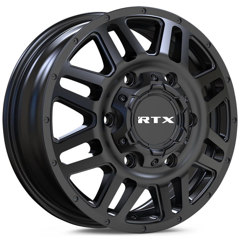 RTX Wheels - Adventure - Black - Satin Black - 16" x 6", 45 Offset, 6x130 (Bolt pattern), 84.1mm HUB