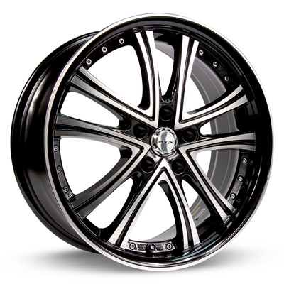 RTX Wheels - Allure - Black - Black Machined - 17" x 7", 45 Offset, 5x114.3 (Bolt Pattern), 73.1mm HUB