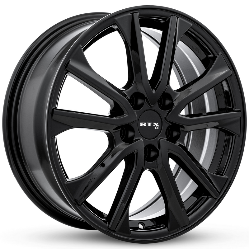 RTX Wheels - Arai - Black - Gloss Black - 17" x 7", 42 Offset, 5x114.3 (Bolt Pattern), 67.1mm HUB