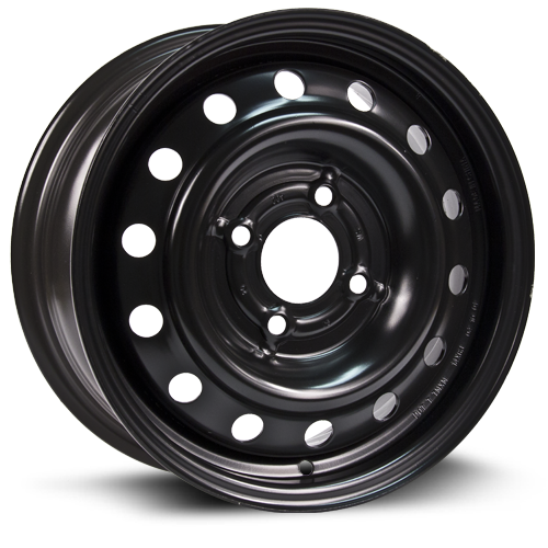 RTX Wheels - Steel Wheel - Black - Black - 16" x 6.5", 45 Offset, 4x114.3 (Bolt Pattern), 66.1mm HUB
