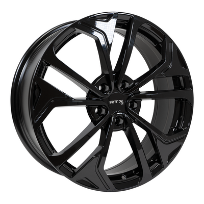 RTX Wheels - Asan - Black - Gloss Black - 17" x 7", 40 Offset, 5x114.3 (Bolt Pattern), 67.1mm HUB