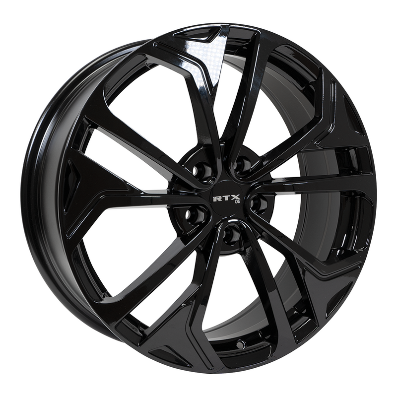 RTX Wheels - Asan - Black - Gloss Black - 17" x 7", 40 Offset, 5x114.3 (Bolt Pattern), 67.1mm HUB