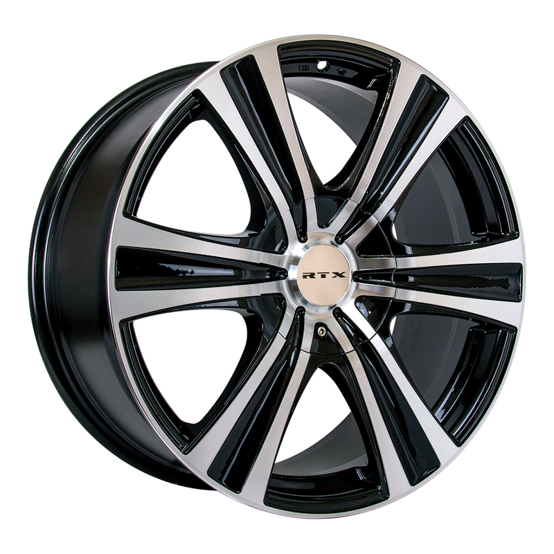 RTX Wheels - Aspen - Black - Black Machined - 17" x 8", 35 Offset, 5x114.3/127 (Bolt Pattern), 73.1mm HUB