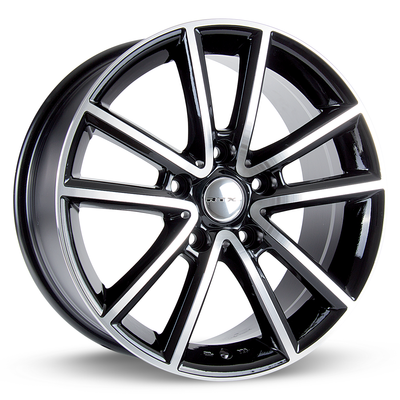RTX Wheels - Auburn - Black - Black Machined - 17" x 7.5", 35 Offset, 5x127 (Bolt Pattern), 71.5mm HUB