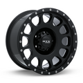 RTX Wheels - Baja - Black - Satin Black with Milled Rivets - 17" x 9", 0 Offset, 5x127 (Bolt Pattern), 71.5mm HUB