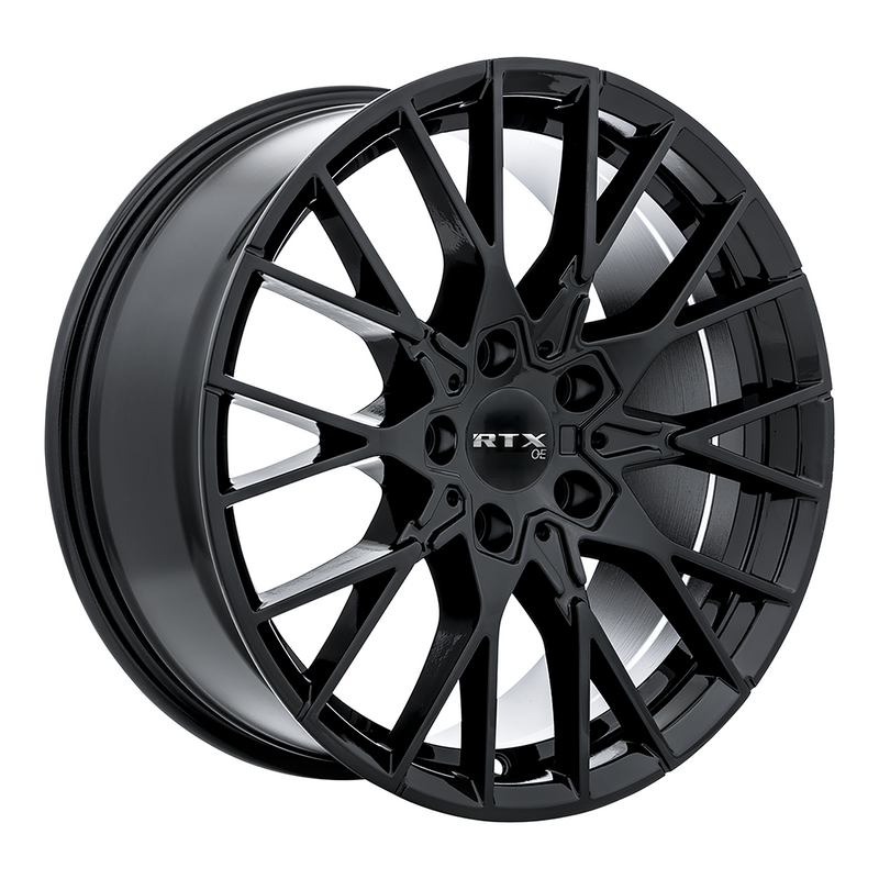 RTX Wheels - Beyreuth - Black - Gloss Black - 19" x 8", 35 Offset, 5x112 (Bolt Pattern), 66.6mm HUB