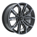 RTX Wheels - Black Widow - Black - Black Machined Grey - 18" x 8", 35 Offset, 5x120 (Bolt Pattern), 74.1mm HUB