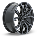 RTX Wheels - Black Widow - Black - Black Machined Grey - 18" x 8", 35 Offset, 5x120 (Bolt Pattern), 74.1mm HUB