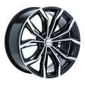RTX Wheels - Black Widow - Black - Black Machined - 16" x 7", 40 Offset, 5x114.3 (Bolt Pattern), 73.1mm HUB