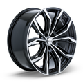RTX Wheels - Black Widow - Black - Black Machined - 17" x 7.5", 40 Offset, 5x108 (Bolt Pattern), 63.4mm HUB