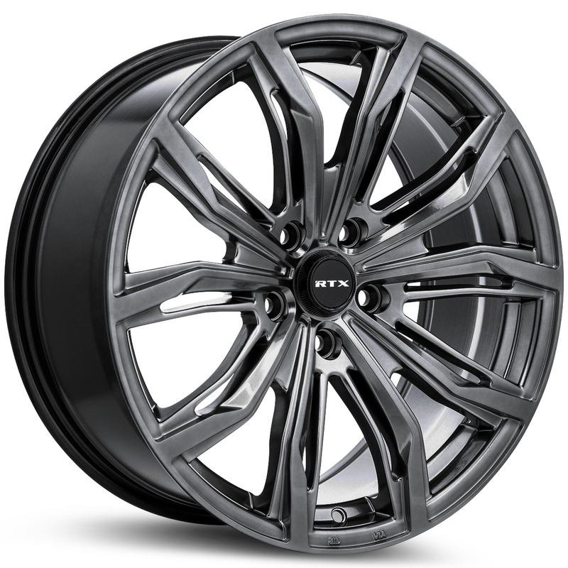 RTX Wheels - Black Widow - Black - Hyper Black - 18" x 8", 42 Offset, 5x114.3 (Bolt pattern), 73.10mm HUB