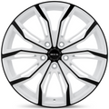 RTX Wheels - Black Widow - White - White & Black - 18" x 8", 42 Offset, 5x114.3 (Bolt pattern), 73.10mm HUB