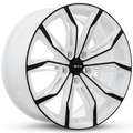 RTX Wheels - Black Widow - White - White & Black - 18" x 8", 42 Offset, 5x114.3 (Bolt pattern), 73.10mm HUB