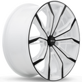 RTX Wheels - Black Widow - White - White & Black - 18" x 8", 42 Offset, 5x114.3 (Bolt pattern), 73.10mm HUB