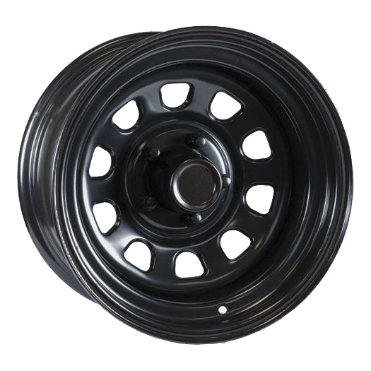 Ceco - Daytona - Black - Black - 16" x 7", 0 Offset, 5x139.7 (Bolt Pattern), 108.7mm HUB
