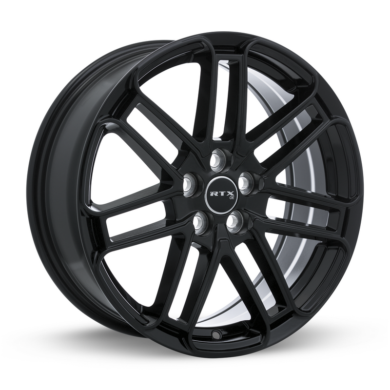 RTX Wheels - Cambridge - Black - Gloss Black - 17" x 7", 40 Offset, 5x100 (Bolt Pattern), 54.1mm HUB