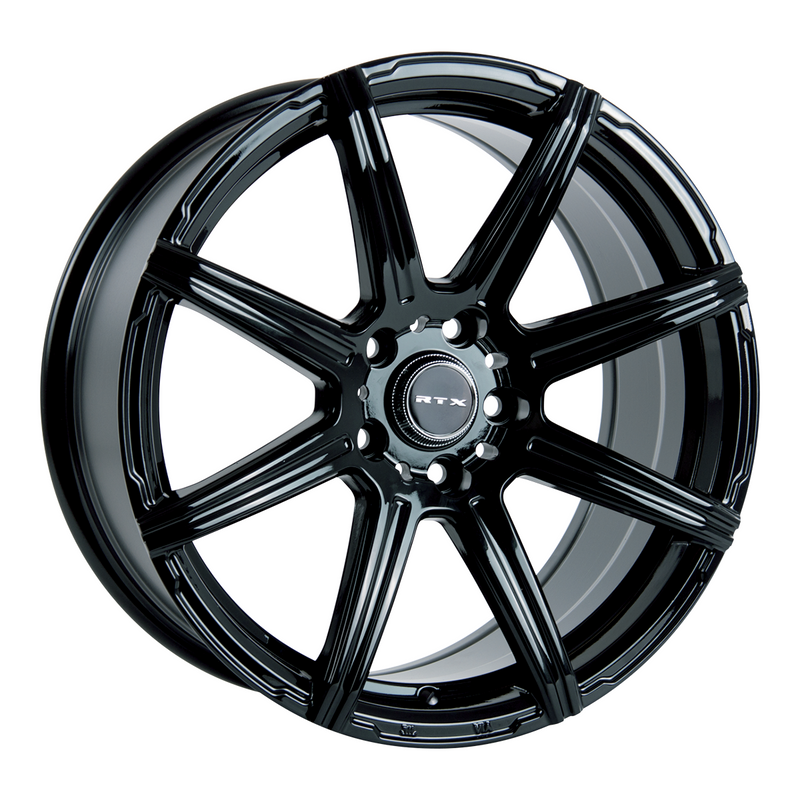 RTX Wheels - Compass - Black - Gloss Black - 15" x 6.5", 38 Offset, 5x112 (Bolt Pattern), 57.1mm HUB