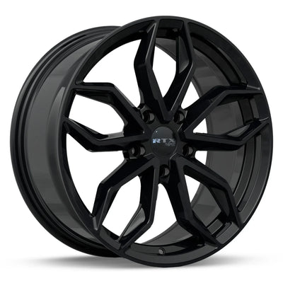 RTX Wheels - Corsa - Black - Gloss Black - 17" x 7.5", 40 Offset, 5x114.3 (Bolt pattern), 67.1mm HUB