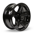 RTX Wheels - Courier - Black - Gloss Black - 16" x 7", 30 Offset, 6x130 (Bolt Pattern), 84.1mm HUB