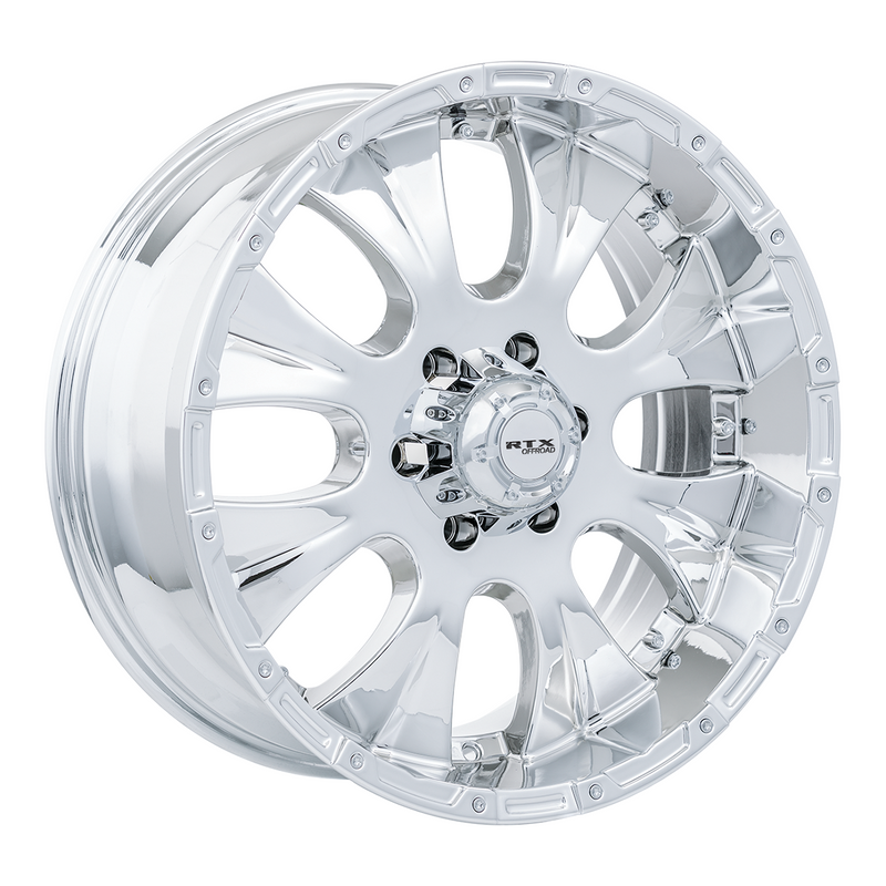 RTX Wheels - Crawler - Chrome - Chrome (PVD) - 17" x 8", 20 Offset, 6x139.7 (Bolt Pattern), 108mm HUB