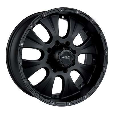 RTX Wheels - Crawler - Black - Matte Black - 17" x 8", 20 Offset, 5x139.7 (Bolt Pattern), 78.1mm HUB