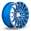 RTX Wheels - Crystal - Matte Blue Machined - 17" x 7.5", 40 Offset, 5x114.3 (Bolt Pattern), 73.1mm HUB