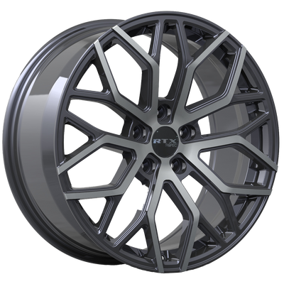 RTX Wheels - D01 - Gunmetal - Gunmetal Machined - 20" x 9", 45 Offset, 5x114.3 (Bolt Pattern), 67.1mm HUB