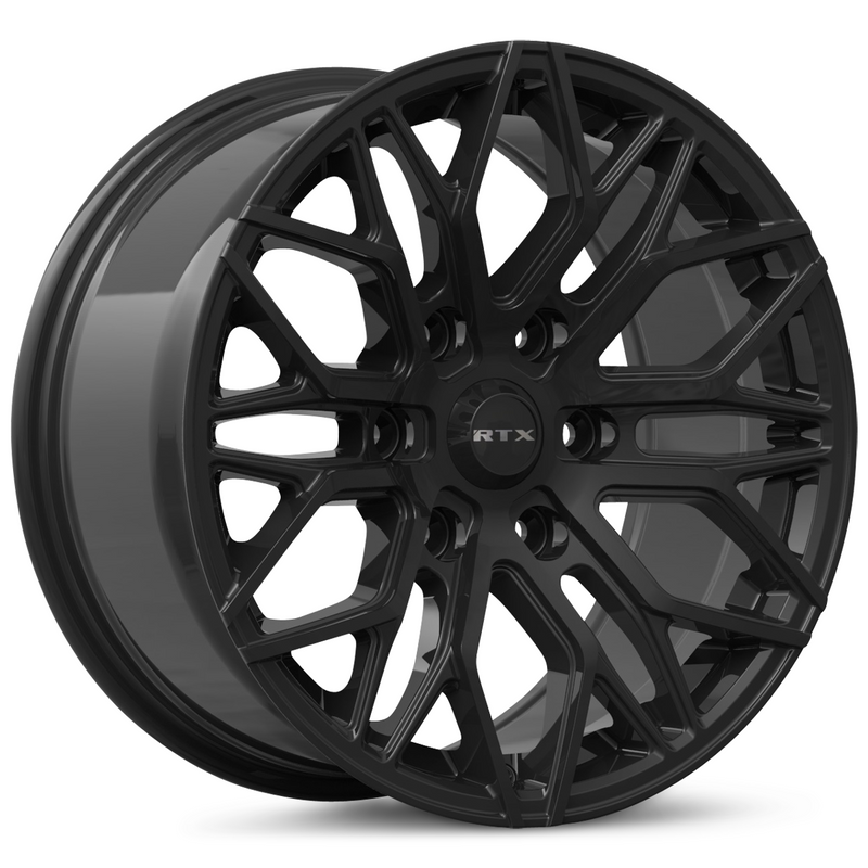 RTX Wheels - D01 - Black - Gloss Black - 19" x 8.5", 40 Offset, 6x132 (Bolt pattern), 74.50mm HUB