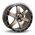 RTX Wheels - Dakar - Bronze - Satin Bronze Black Edge Lip - 17" x 8", 35 Offset, 5x108 (Bolt Pattern), 63.4mm HUB