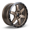 RTX Wheels - Dakar - Bronze - Satin Bronze Black Edge Lip - 17" x 8", 35 Offset, 5x108 (Bolt Pattern), 63.4mm HUB
