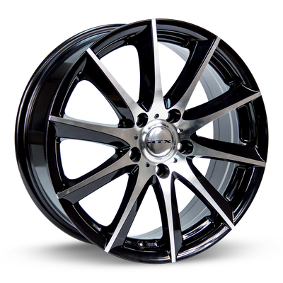 RTX Wheels - Dynamo - Black - Black Machined - 15" x 6.5", 38 Offset, 5x114.3 (Bolt Pattern), 73.1mm HUB