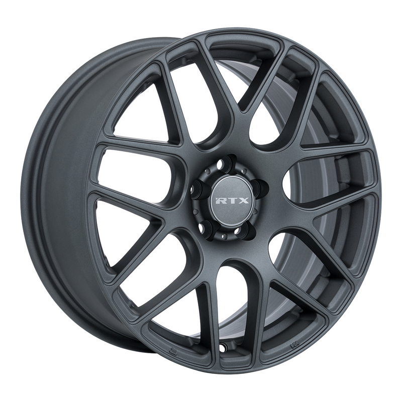RTX Wheels - Envy - Gunmetal - Matte Gunmetal - 19" x 8.5", 38 Offset, 5x114.3 (Bolt Pattern), 73.1mm HUB