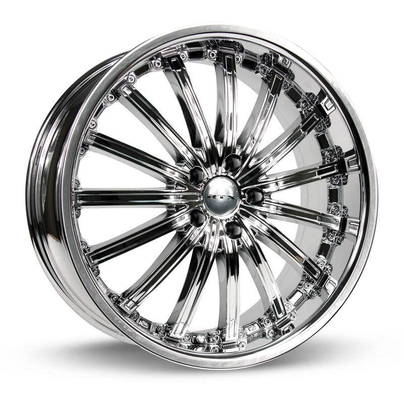 RTX Wheels - Elite - Chrome - Chrome (PVD) - 20" x 8.5", 38 Offset, 5x114.3 (Bolt Pattern), 73.1mm HUB