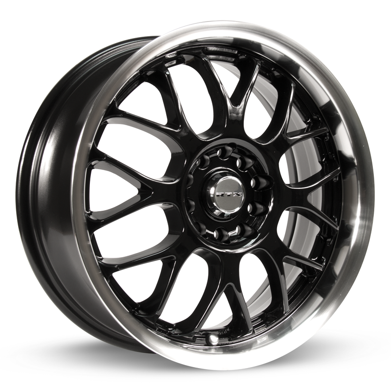 RTX Wheels - Euro - Black - Black Machined - 17" x 7", 40 Offset, 5x112/120 (Bolt Pattern), 74.1mm HUB